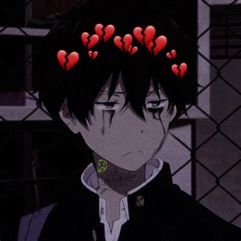 sad cartoon boy pic|sad anime boy pfp.